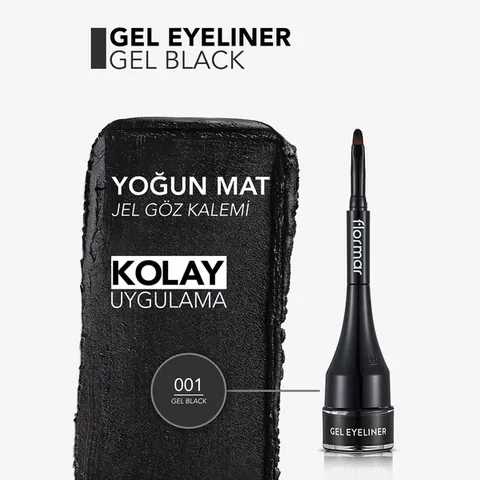 Flormar Gel Liquid Eyeliner Ge01 gel Black