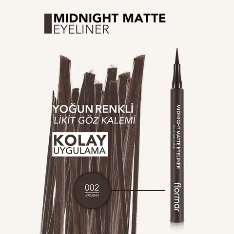 Flormar Midnight Matte Eyeliner 02 brown