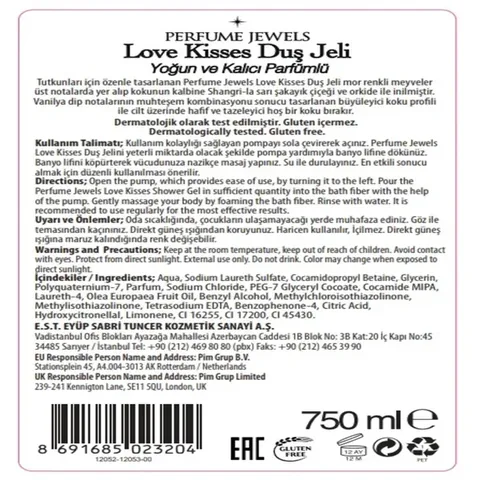 Eyüp Sabri Tuncer Love Kisses Shower Gel 750 ml