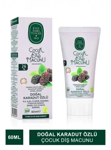 Eyüp Sabri Tuncer Kinder natürliche schwarze Maulbeeren Zahnpasta 60ml