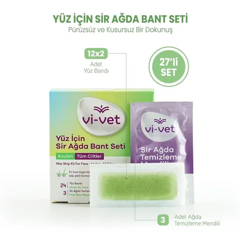 Vi-vet مجموعة شرائح إزالة الشعر بالشمع من فيفيت، ٢٤ شريحة