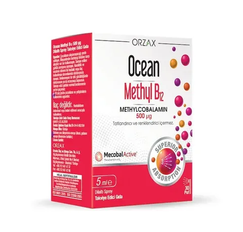 Orzax Ocean Methyl B12 Sublingual Spray 5 ml - 30 Doses