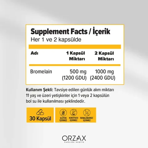Orzax كبسولات أورزاكس أوشن بروميلين 30