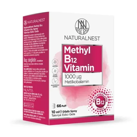 Naturalnest Methyl B12 Vitamin 1000 μg 10 ml Sublingual Spray