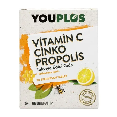 Youplus Vitamin C Zinc Propolis 20 Effervescent Tablet