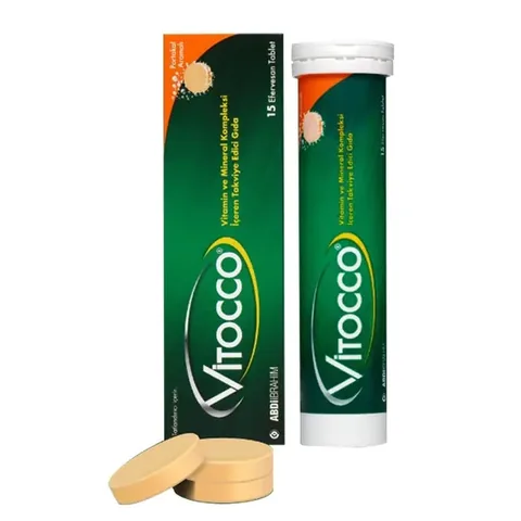 Abdi İbrahim Vitocco Food Supplement Containing Vitamin Minerals 15 effervescent Tablets