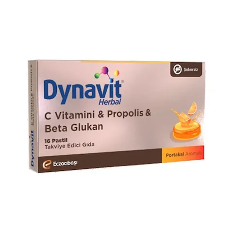 Dynavit Herbal Vitamin C - Pastilles Containing Propolis And Beta Glucan 16 pcs