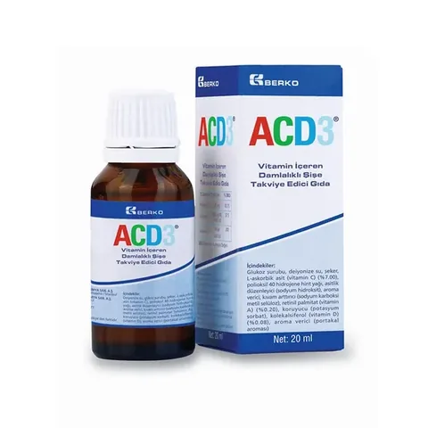ACD3 Vitamin Dropper Bottle Food Supplement 20 ml