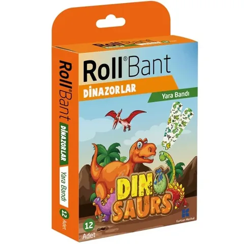 Rollbant Dinosaurs Adhesive Bandage 12 pcs