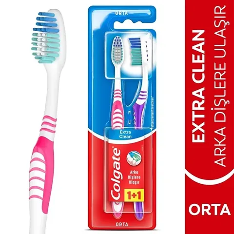 Colgate Extra Clean 1+1 toothbrush Medium