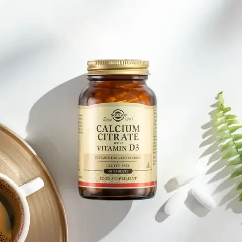 Solgar Calciumcitrat- und Vitamin D3-Tabletten für die Knochengesundheit