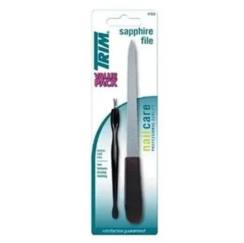 Trim Safir Nail File with Cuticle Pusher Gift