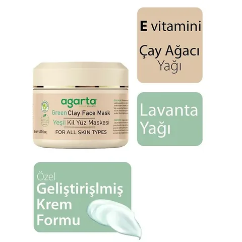 Agarta Natural Green Clay Face Mask 150 ml