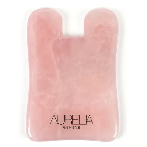 Aurelia Geneve Square-Shaped Gua Sha Stone - Rose Quartz