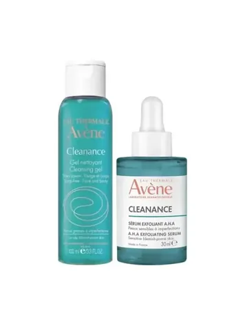 مجموعة العناية بالبشرة الدهنية وغير المنتظمة 30 مل سيروم + 100 مل جل من او ثيرمال Eau Thermale Avene