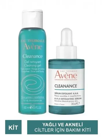 مجموعة العناية بالبشرة الدهنية وغير المنتظمة 30 مل سيروم + 100 مل جل من او ثيرمال Eau Thermale Avene
