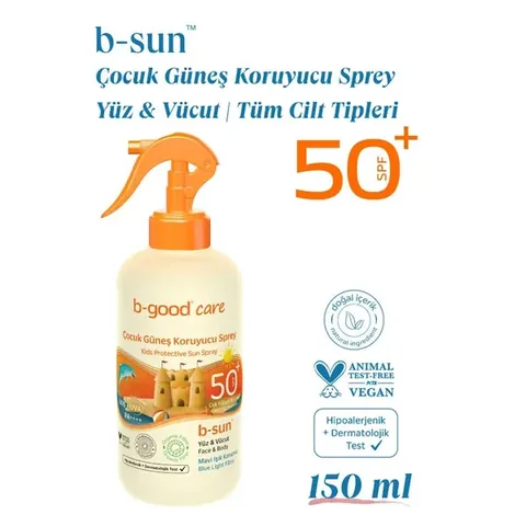 B-good B-sun Spf50+ Children's Protective Sun Spray 150 ml