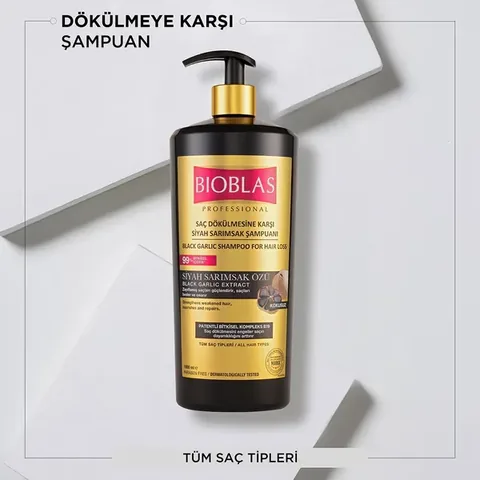 Bioblas Anti-Hair Loss Black Garlic Shampoo 1000 ml