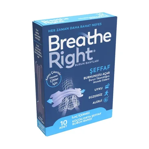 Breathe Right Clear Small/Medium Nasal Strip 10 pcs