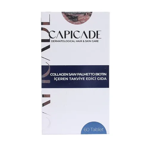 Capicade Collagen Saw Palmetto Biotin Containing Food Supplement 60 Tablet