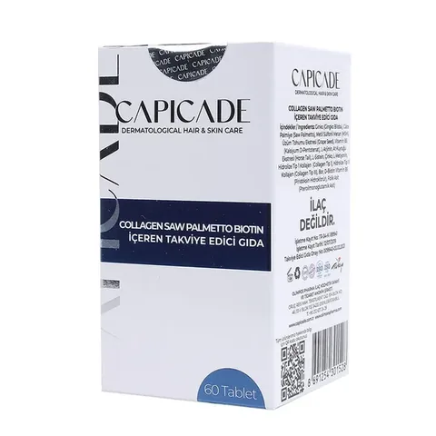 Capicade Collagen Saw Palmetto Biotin Containing Food Supplement 60 Tablet