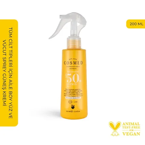 لوسيون الشمس الأساسي SPF50+ 200 مل من كوسمد Cosmed