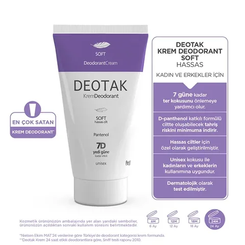 Deotak Deodorant Cream Sensitive Skin 35 ml