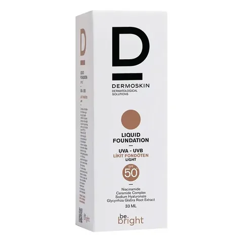 Dermoskin Be Bright SPF50+ Liquid Foundation 33ml - Light