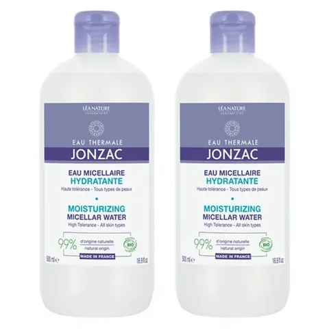 Eau Thermale Jonzac Rehdrate Moisturizing and Cleansing Organic Micellar Water 2x500ml