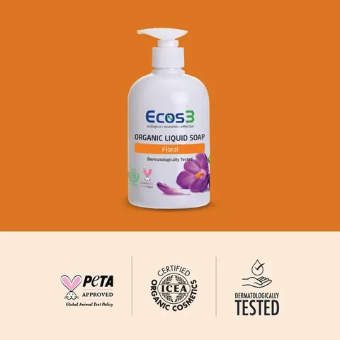 Ecos3 صابون سائل عضوي إيكوس3 برائحة الزهور 500 مل