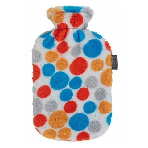 Fashy Termofor Fleece Covered KÇK Polka Dot Hot Water Bottle 2L