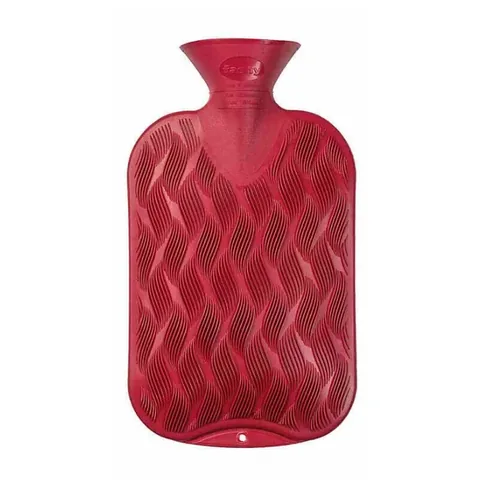 Fashy Thermofor Red Wave Pattern Hot Water Bottle 2 l