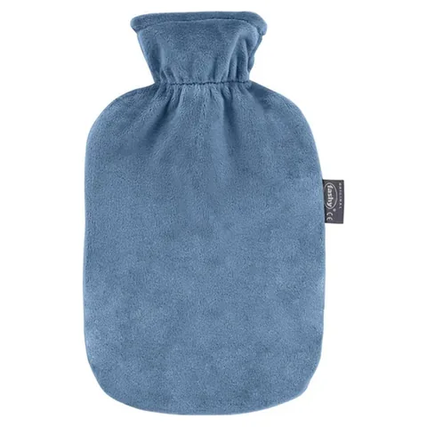Fashy Thermofor Velvet Covered Hot Water Bottle - Blue 2 l