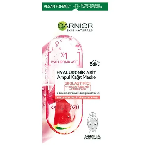 Garnier Ampoule Hyaluronic Acid Paper Face Mask 15 g