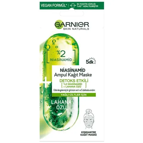 Détoxifiez & Équilibrez: Masque Tissu Niacinamide Garnier
