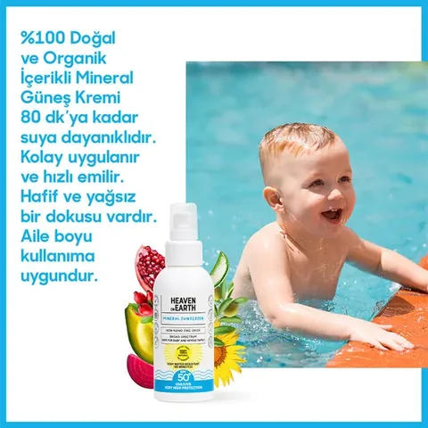 Heaven On Earth Mineral Spf50+ Sunscreen 100 ml