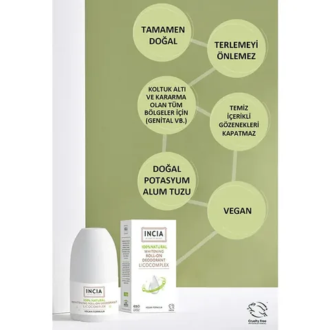 Aisselles Claires & Fraîches : Déodorant Roll-On INCIA