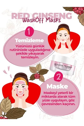 К-лотус Красный женьшень Экстракт Очищающая Питательная Глиняная Маска 30 мл от K-lotus