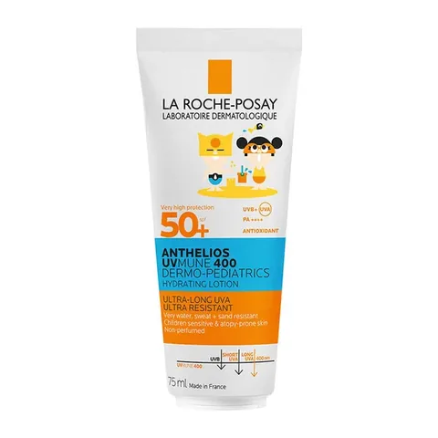 La Roche Posay Anthelios Dermo Pediatrics UVmune400 SPF50+ Sunscreen Body Milk for Sensitive Skin and Children 75 ml