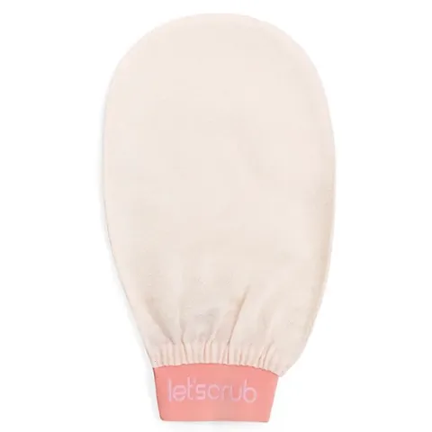 Letscrub %100 Floss Silk Bath Mitt Ecru 15x26 cm