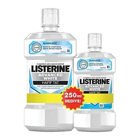 Listerine Advanced White Mild Taste 500 ml + 250 ml GIFT
