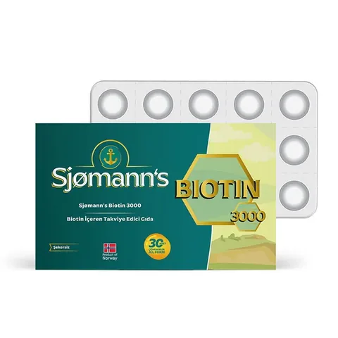 Sjomann’s Biotin 3000 Food Supplement, 30 pcs Chewable Gel Form