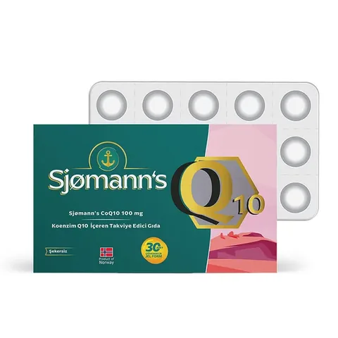 Sjomann’s CoQ10 100 mg Food Supplement, 30 pcs Chewable Gel Form