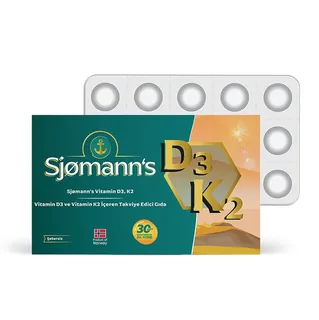 Sjomann’s Vitamin D3 and K2 Food Supplement 30 pcs Chewable Jelly Form
