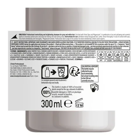 L'Oreal Professionnel Purple Shampoo for Gray & White Hair 300ml