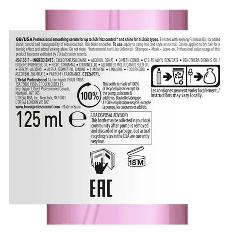 Loreal Professionnel Serie Expert Anti-frizz And Intense Softness Oil 125 ml