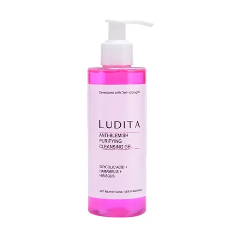 Ludita Purifying Face Wash Gel With Hibiscus Extract For Blemished Skin 200 ml