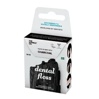 The Humble Co Natural Dental Floss 50 mt | Charcoal