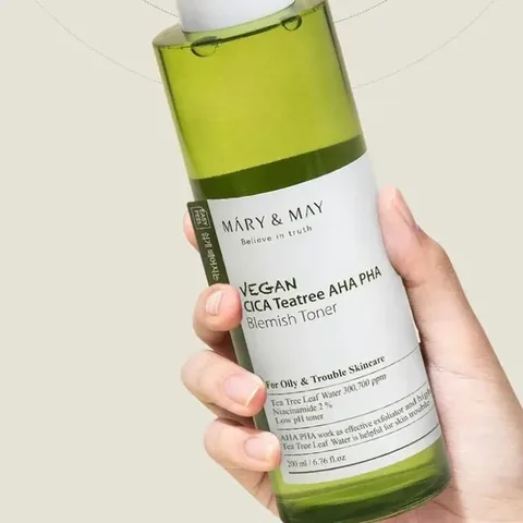 Mary May Vegan Cica Teatree Aha - Pha Blemish Toner 200 ml