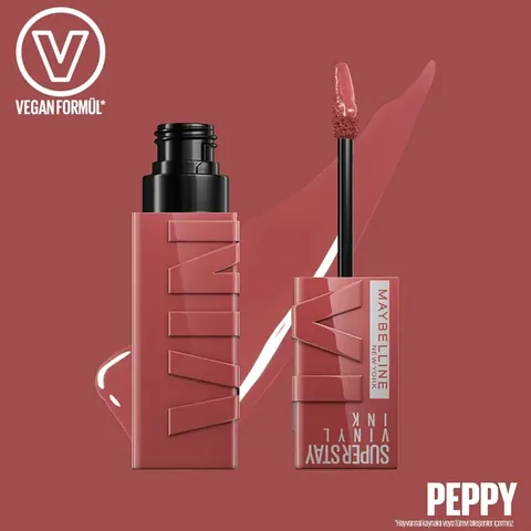 Maybelline New York Super Stay Vinyl Ink Likit Parlak Ruj - 115 Peppy